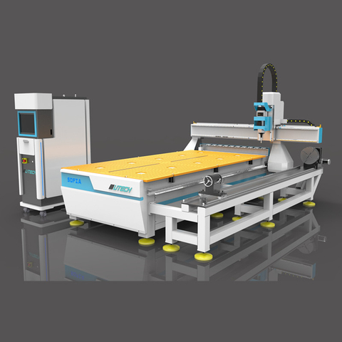 Macchina per incidere del router di CNC di legno di Atc di 4 assi con Rotary per mobili