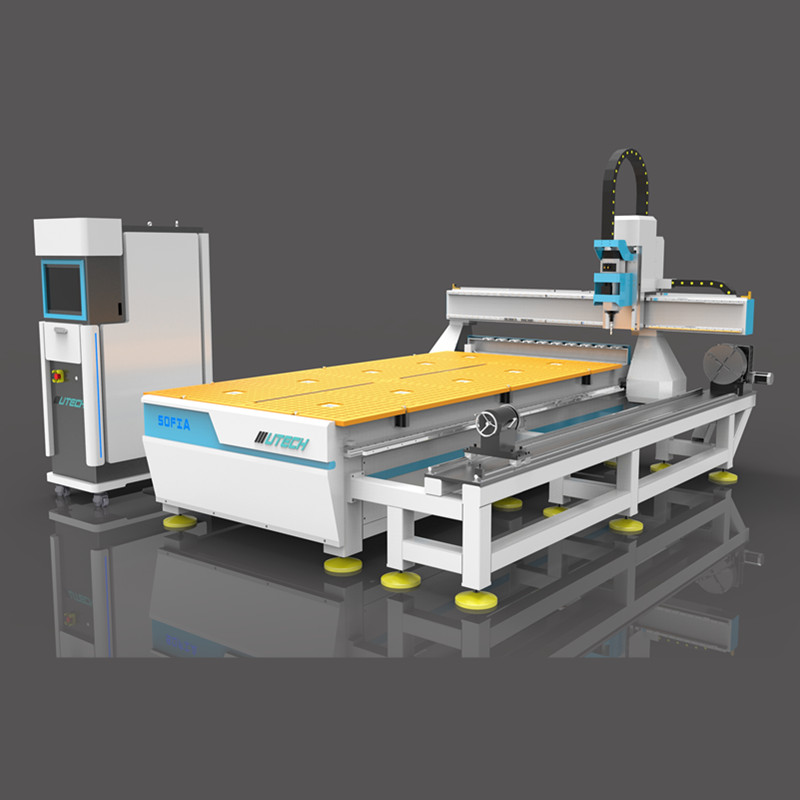 Macchina per router CNC in legno 3D rotativo ATC a 4 assi