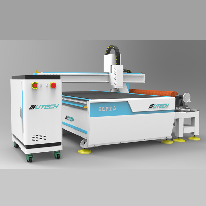 Router lineare Atc Cnc 1325 Macchina da taglio per legno 3D a 4 assi