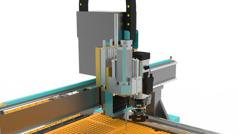 Macchina CNC ATC a 4 assi con testa di foratura