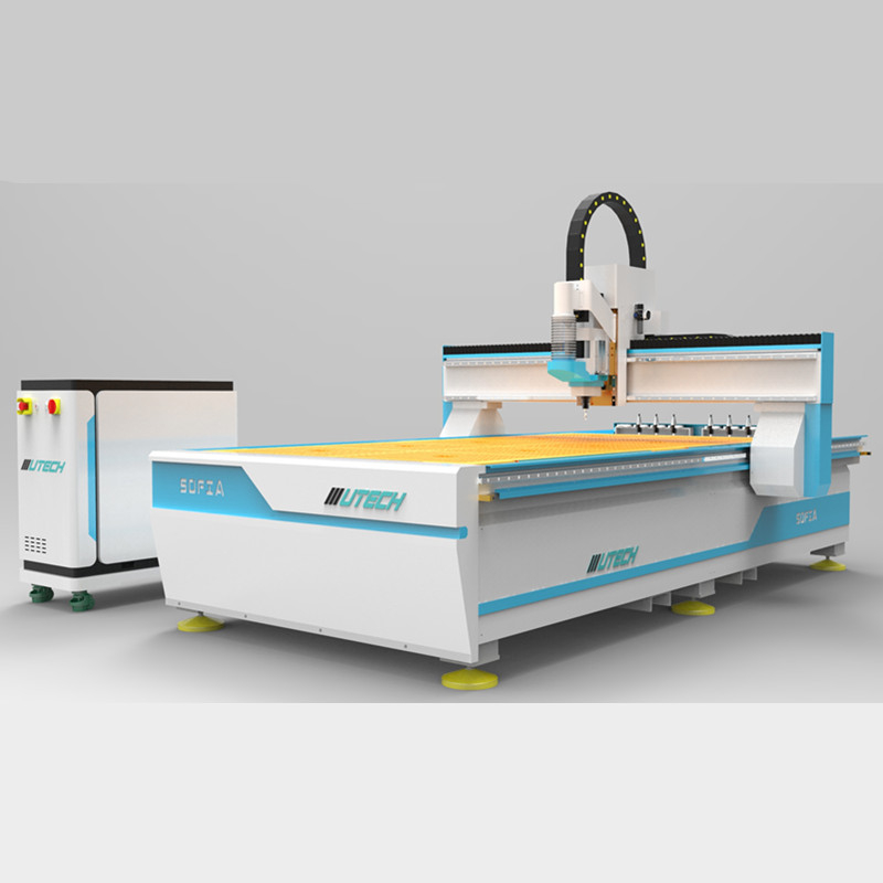 Router lineare Atc Cnc 1325 Macchina da taglio per legno 3D a 4 assi